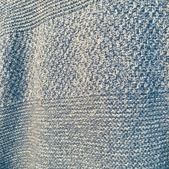Talbots Cotton Sweater XL Light Blue Shaker Stitch Pullover - Picture 5 of 6